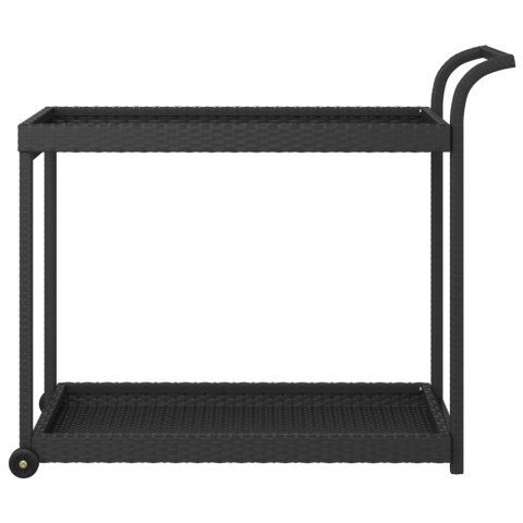 WÓZEK BAROWY CZARNY 100X45X83CM POLIRATTAN
