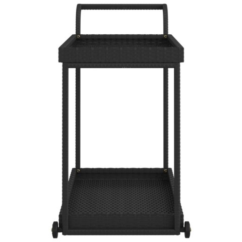 WÓZEK BAROWY CZARNY 100X45X83CM POLIRATTAN