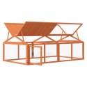 WYBIEG BRĄZOWY 200X112,5X74CM LITE DREWNO SOSNOWE