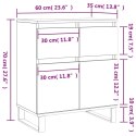 KOMODA SZAROŚĆ BETONU 60X35X70CM MATERIAŁ DREWNOPOCHODNY