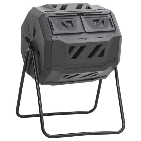 KOMPOSTOWNIK DO OGRODU CZARNY 73X64X95CM 160 L
