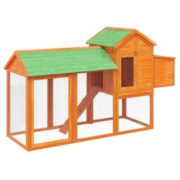 KURNIK BRĄZOWY 193X65X117CM LITE DREWNO SOSNOWE