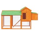 KURNIK BRĄZOWY 193X65X117CM LITE DREWNO SOSNOWE