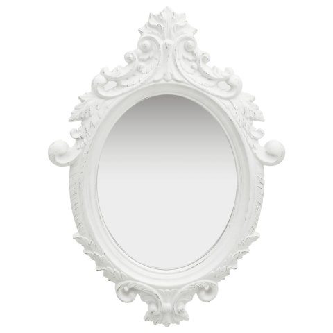 LUSTRO ŚCIENNE W OZDOBNEJ RAMIE 56X76CM BIAŁE