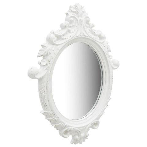 LUSTRO ŚCIENNE W OZDOBNEJ RAMIE 56X76CM BIAŁE