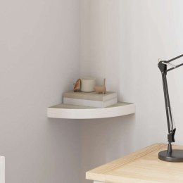 NAROŻNA PÓŁKA ŚCIENNA DĄB I BIEL 25X25X3,8CM MDF
