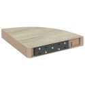 NAROŻNA PÓŁKA ŚCIENNA DĄB I BIEL 25X25X3,8CM MDF
