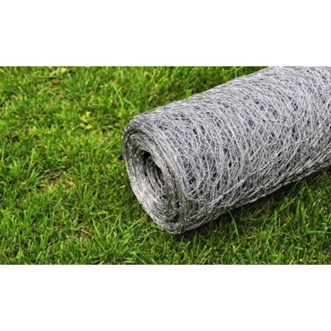 OGRODZENIE Z SIATKI STAL GALWANIZOWANA 25X0,5 M SREBRNE