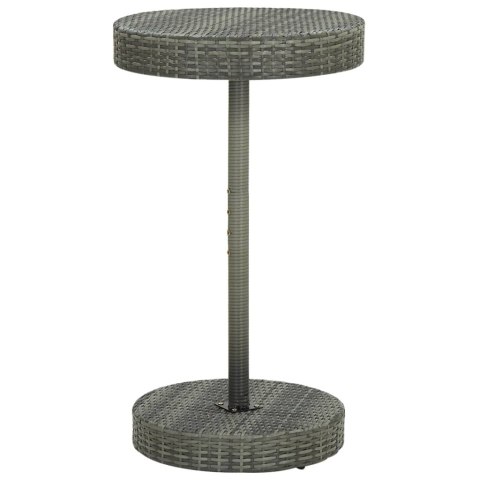STOLIK OGRODOWY SZARY 60,5X106CM POLIRATTAN