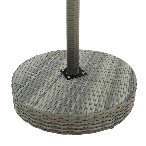 STOLIK OGRODOWY SZARY 60,5X106CM POLIRATTAN