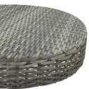 STOLIK OGRODOWY SZARY 60,5X106CM POLIRATTAN