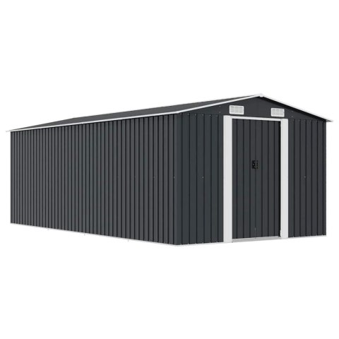 SZOPA OGRODOWA 257X489X181CM METAL ANTRACYTOWA