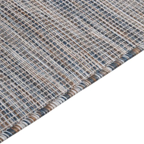 DYWAN ZEWNĘTRZNY O PŁASKIM SPLOCIE 200X280CM BRĄZOWO-NIEBIESKI