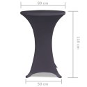 ELASTYCZNE NAKRYCIE STOŁU ANTRACYTOWE 2 SZT. 80CM