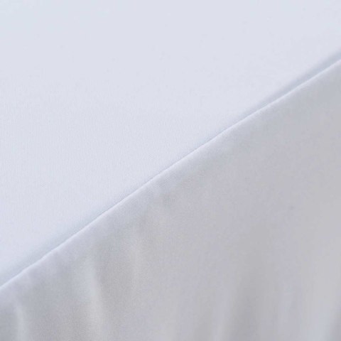 ELASTYCZNE OBRUSY Z FALBANĄ 2 SZT. 183X76X74CM BIAŁE