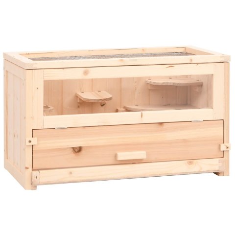 KLATKA DLA CHOMIKA 60X30X35CM LITE DREWNO JODŁOWE