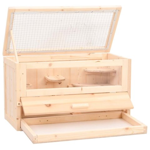 KLATKA DLA CHOMIKA 60X30X35CM LITE DREWNO JODŁOWE