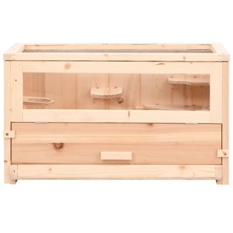 KLATKA DLA CHOMIKA 60X30X35CM LITE DREWNO JODŁOWE
