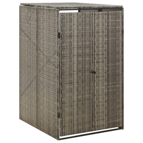 OSŁONA NA KOSZ NA ŚMIECI SZARA 70X80X117CM POLIRATTAN