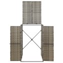 OSŁONA NA KOSZ NA ŚMIECI SZARA 70X80X117CM POLIRATTAN