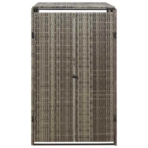 OSŁONA NA KOSZ NA ŚMIECI SZARA 70X80X117CM POLIRATTAN