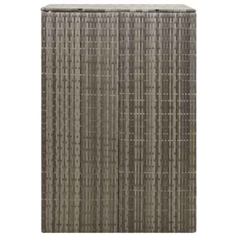 OSŁONA NA KOSZ NA ŚMIECI SZARA 70X80X117CM POLIRATTAN