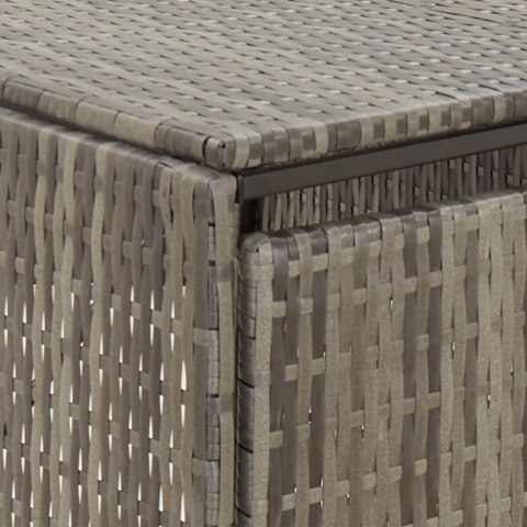 OSŁONA NA KOSZ NA ŚMIECI SZARA 70X80X117CM POLIRATTAN