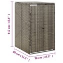 OSŁONA NA KOSZ NA ŚMIECI SZARA 70X80X117CM POLIRATTAN