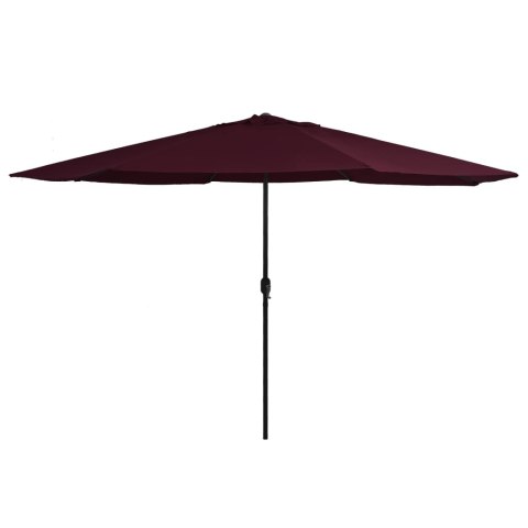 PARASOL OGRODOWY NA METALOWYM SŁUPKU 390CM BORDOWY