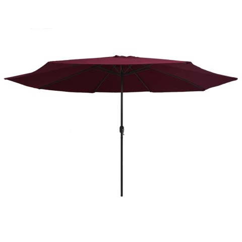 PARASOL OGRODOWY NA METALOWYM SŁUPKU 390CM BORDOWY