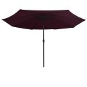 PARASOL OGRODOWY NA METALOWYM SŁUPKU 390CM BORDOWY