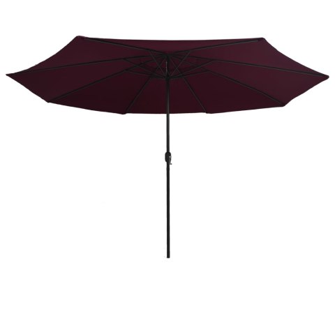 PARASOL OGRODOWY NA METALOWYM SŁUPKU 390CM BORDOWY