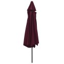 PARASOL OGRODOWY NA METALOWYM SŁUPKU 390CM BORDOWY