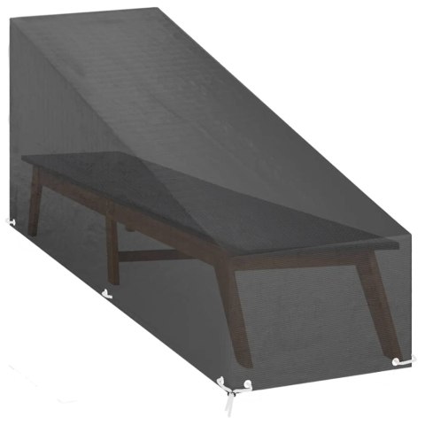 POKROWIEC NA LEŻAK OGRODOWY 12 OCZEK 205X75X40/70CM PE