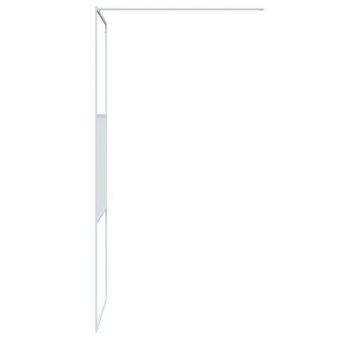 ŚCIANKA PRYSZNICOWA BIAŁA 80X195CM PRZEZROCZYSTE SZKŁO ESG