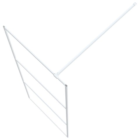 ŚCIANKA PRYSZNICOWA BIAŁA 80X195CM PRZEZROCZYSTE SZKŁO ESG