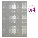 ŚCIENNE PŁYTY PERFOROWANE 4 SZT. 40X58CM STAL