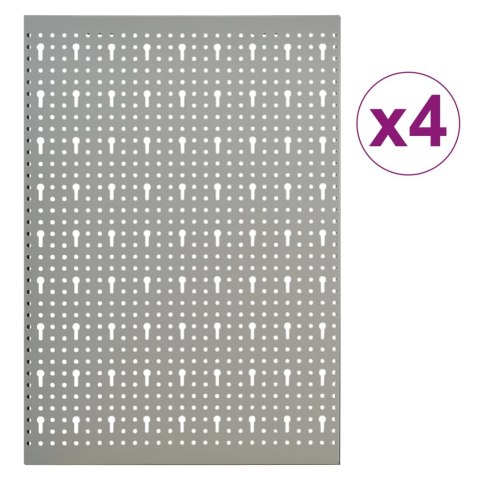 ŚCIENNE PŁYTY PERFOROWANE 4 SZT. 40X58CM STAL