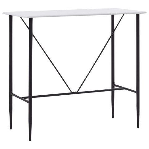 STOLIK BAROWY BIAŁY 120X60X110CM MDF