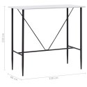 STOLIK BAROWY BIAŁY 120X60X110CM MDF