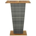 STOLIK BAROWY SZARY 80X80X110CM RATTAN PE I LITA AKACJA
