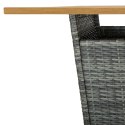 STOLIK BAROWY SZARY 80X80X110CM RATTAN PE I LITA AKACJA