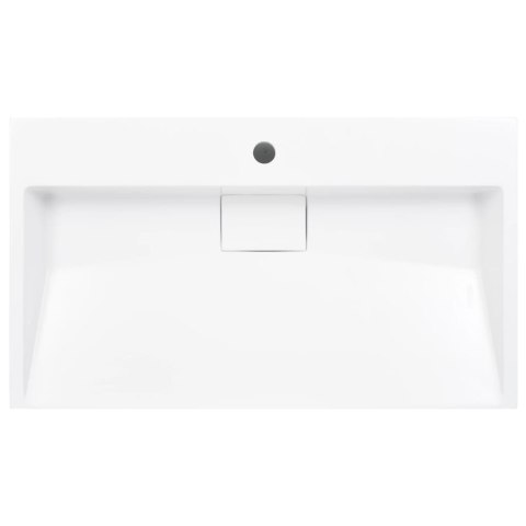 UMYWALKA 80X46X11CM KOMPOZYT MINERALNY/MARMUROWY BIAŁA