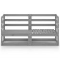 2-OSOBOWA SOFA OGRODOWA SZARA LITE DREWNO SOSNOWE