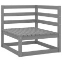 2-OSOBOWA SOFA OGRODOWA SZARA LITE DREWNO SOSNOWE