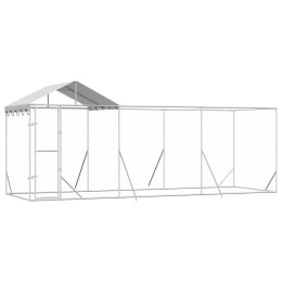 KOJEC DLA PSA Z DACHEM SREBRNY 6X2X2,5 M STAL GALWANIZOWANA