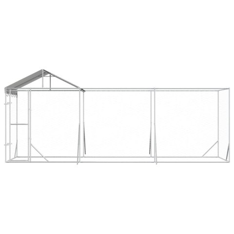 KOJEC DLA PSA Z DACHEM SREBRNY 6X2X2,5 M STAL GALWANIZOWANA