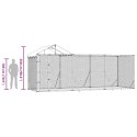 KOJEC DLA PSA Z DACHEM SREBRNY 6X2X2,5 M STAL GALWANIZOWANA