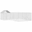 KOJEC DLA PSA Z DACHEM SREBRNY 6X6X2,5 M STAL GALWANIZOWANA
