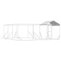 KOJEC DLA PSA Z DACHEM SREBRNY 6X6X2,5 M STAL GALWANIZOWANA